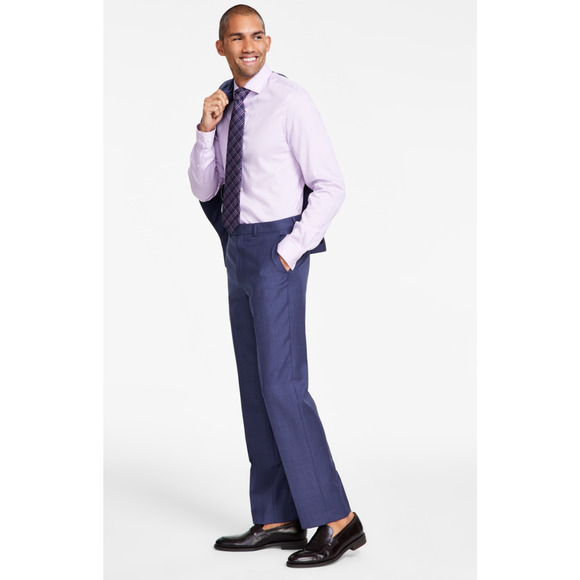 Michael Kors Men Classic Fit Wool Blend Stretch Solid Suit Pants Blue Size 36X32 - Picture 1 of 3